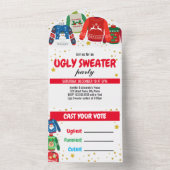 Lelijke trui feest alles in één uitnodiging (Binnen)