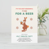 Lelijke trui feest uitnodiging Grappige Bier Pun (Staand voorkant)
