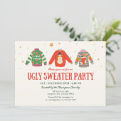 Lelijke trui, feestelijke uitnodiging (Staand voorkant)