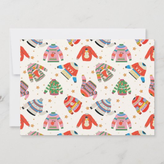 Lelijke trui, feestelijke uitnodiging (Achterkant)