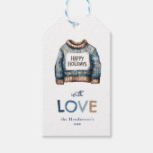 Lelijke trui fijne feestdagen cadeaulabel (Voorkant)