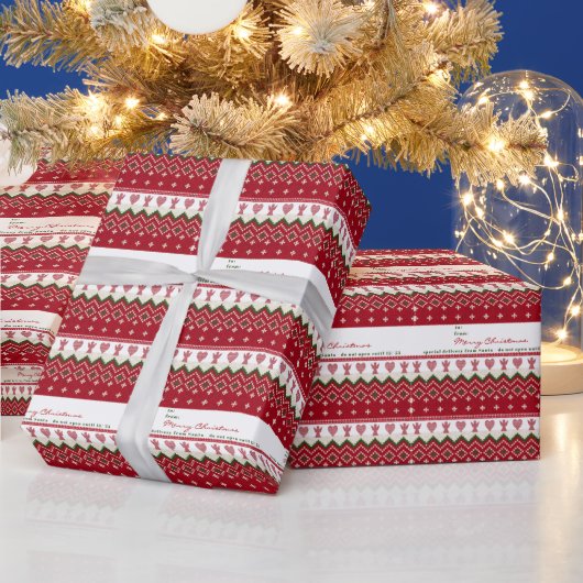 Lelijke trui Gebreide Hygge Angels Harten Kerstmis Cadeaupapier (Feestdagen)