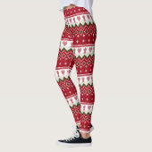 Lelijke trui Gebreide Hygge Angels Harten Kerstmis Leggings (Links)