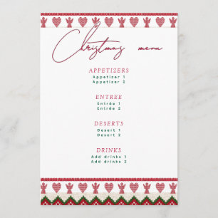 Lelijke trui Gebreide Hygge Angels Harten Kerstmis Menu