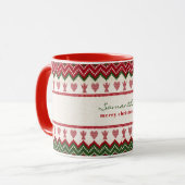 Lelijke trui Gebreide Hygge Angels Harten Kerstmis Mok (Voorkant links)