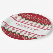 Lelijke trui Gebreide Hygge Angels Harten Kerstmis Papieren Bordje (Gekanteld)