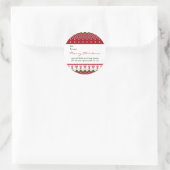 Lelijke trui Gebreide Hygge Angels Harten Kerstmis Ronde Sticker (Tas)