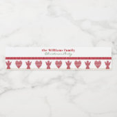 Lelijke trui Gebreide Hygge Angels Harten Kerstmis Waterfles Etiket (Enkel label)