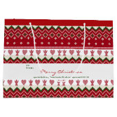 Lelijke trui Gebreide Hygge engelen harten Kerstmi Groot Cadeauzakje (Achterkant)