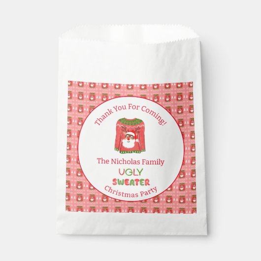 Lelijke trui Grappig Rendier Kerstmis Dank u Bedankzakje (Voorkant)