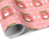 Lelijke trui Grappig Rendier Kerstpatroon Cadeaupapier (Rol Hoek)