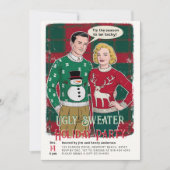 Lelijke trui  Grappig Retro Kerstfeest Kaart (Voorkant)