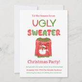 Lelijke trui Grappige rendieren Kerstfeest Kaart (Voorkant)