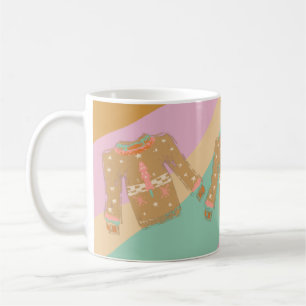 Lelijke trui Groovy Kerst Kleurrijke Draaikolk Koffiemok
