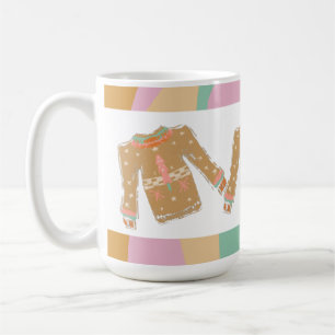 Lelijke trui Groovy Kerstmis Roze Aards Koffiemok