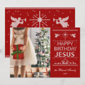 Lelijke trui Happy Birthday Jesus Christelijke fot (Voorkant / Achterkant)