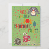 Lelijke trui Hot Chocolate Green Christmas Party Kaart (Voorkant)