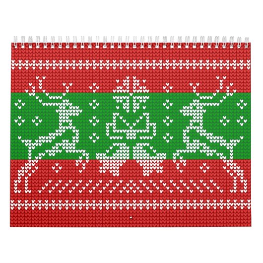 Lelijke trui jingle bells Xmas rendieren haakwerk Kalender (Hoes)