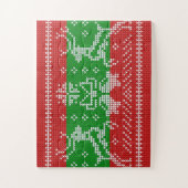 Lelijke trui jingle bells Xmas rendieren haakwerk Legpuzzel (Verticaal)