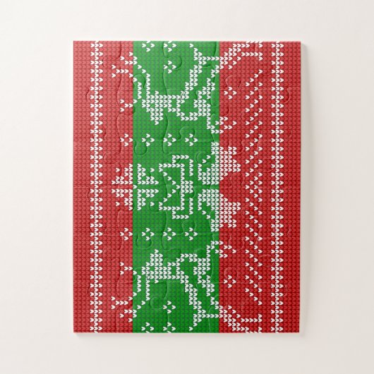 Lelijke trui jingle bells Xmas rendieren haakwerk Legpuzzel (Verticaal)