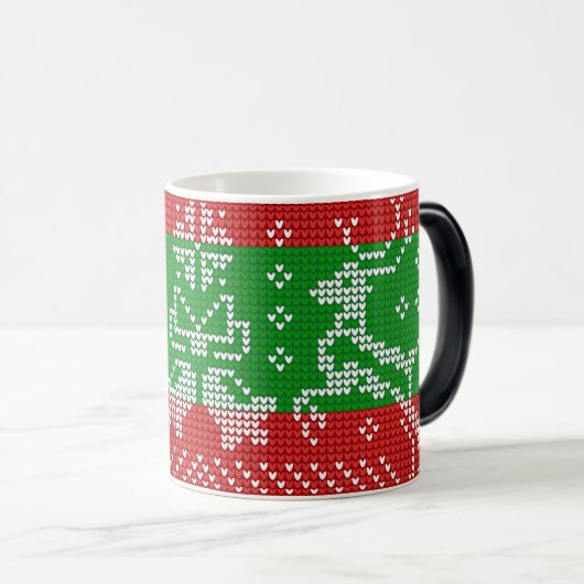 Lelijke trui jingle bells Xmas rendieren haakwerk Magische Mok (Voorkant rechts)