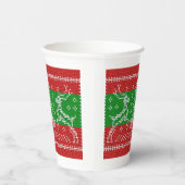 Lelijke trui jingle bells Xmas rendieren haakwerk Papieren Bekers (Rechts)