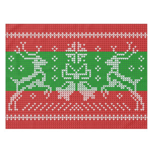 Lelijke trui jingle bells Xmas rendieren haakwerk Tafelkleed