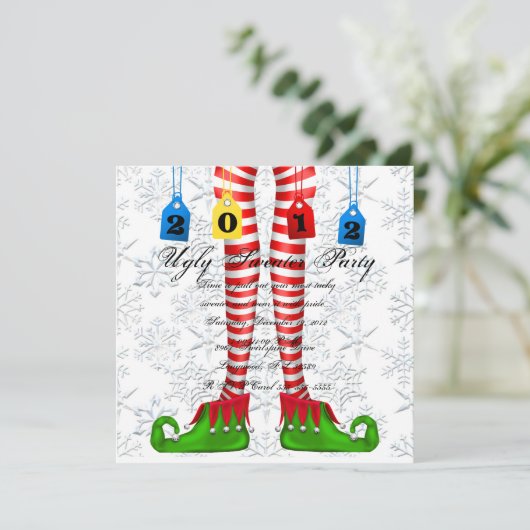 lelijke trui kaart (Staand voorkant)