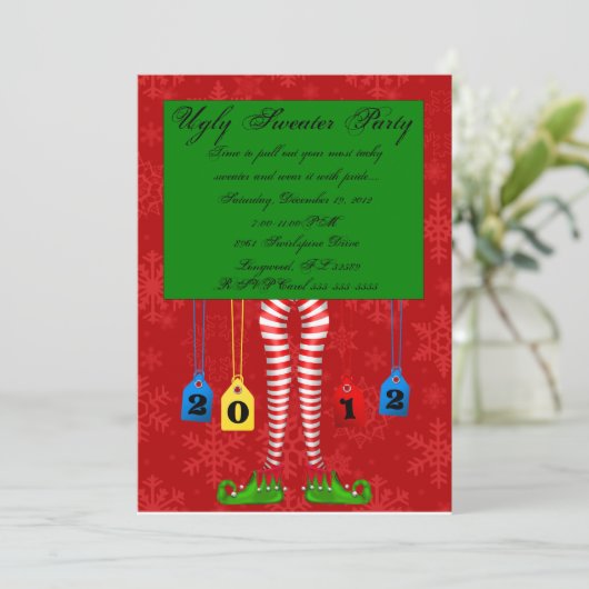 lelijke trui kaart (Staand voorkant)