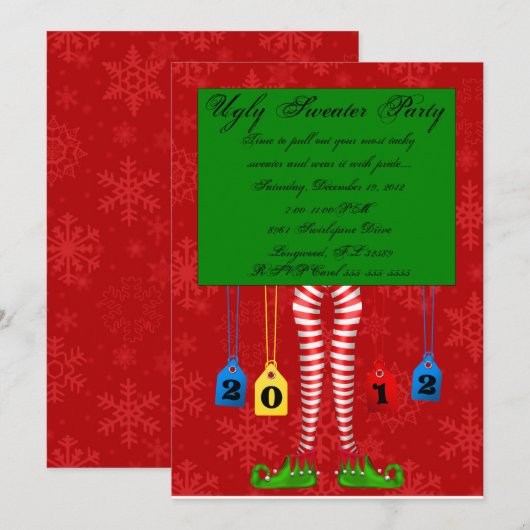 lelijke trui kaart (Voorkant / Achterkant)