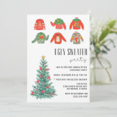 Lelijke trui Kantoor kerstvakantie feest Kaart (Staand voorkant)