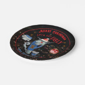 Lelijke trui kat & muis vakantie papieren bordje (Gekanteld)