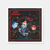 Lelijke trui kat & muis vakantie servet (Voorkant)