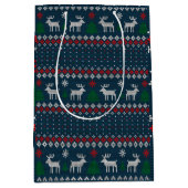 Lelijke trui kerst breien patroon vakantie medium cadeauzakje (Voorkant)