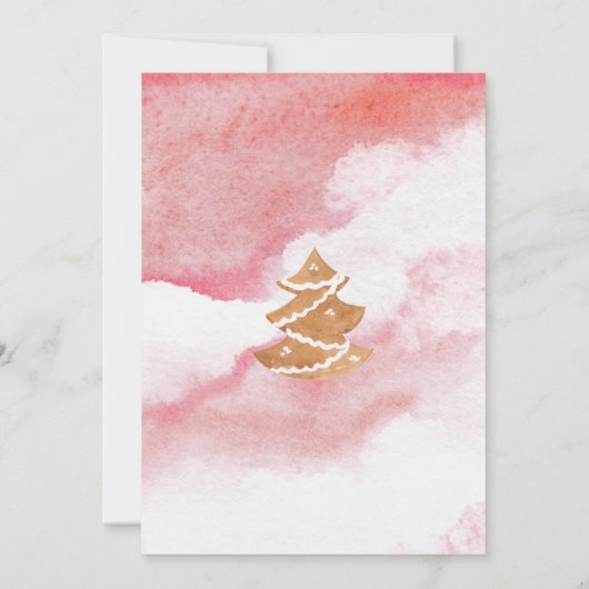 Lelijke trui Kerst Grappig Rustiek Rode Waterverf Kaart (Achterkant)