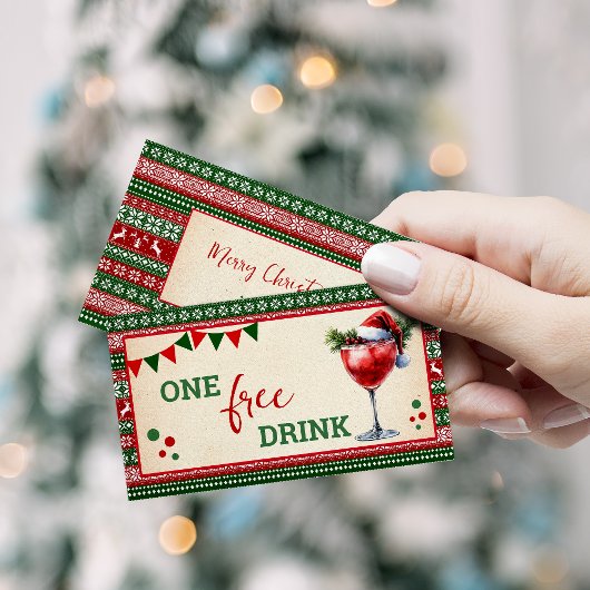 Lelijke trui kerst gratis drank feest ticket