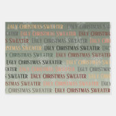 Lelijke trui kerst inpakpapier set van 3 (Voorkant 3)