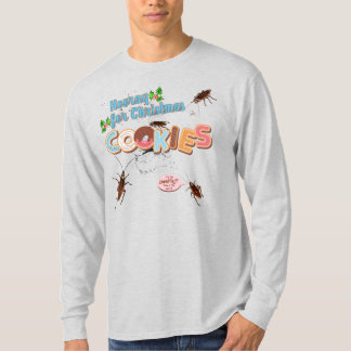 Lelijke trui Kerst kakkerlak die koekjes eet T-shirt
