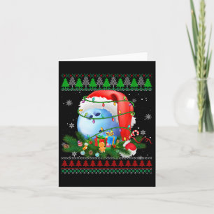 Lelijke Trui Kerst Pyjama Bowling Xmas Lights Kaart