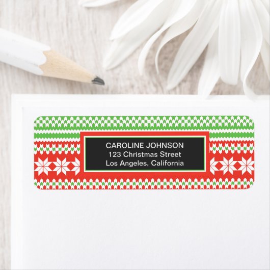 Lelijke trui kerst retour adres labels (Insitu)