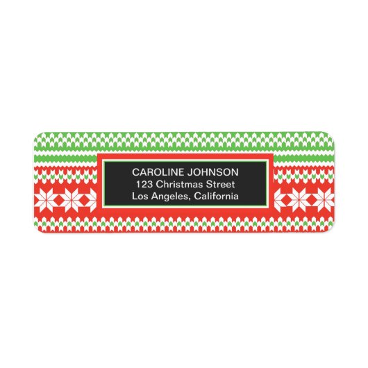 Lelijke trui kerst retour adres labels (Voorkant)
