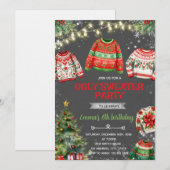 Lelijke trui kerst uitnodiging (Voorkant / Achterkant)