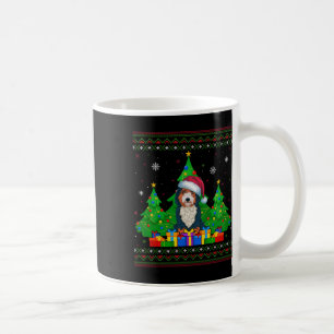 Lelijke trui Kerstboom Kerstman Hoed Bernedoodle Koffiemok
