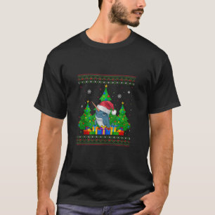 Lelijke Trui Kerstboom Kerstman Hoed Narwal Kerstm T-shirt