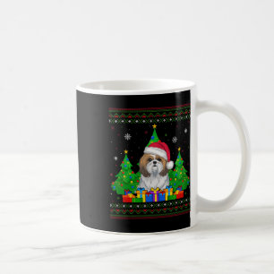 Lelijke Trui Kerstboom Kerstman Hoed Shih Tzu Hond Koffiemok