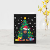 Lelijke Trui Kerstboom Lights Labradoodle Hond Kaart (Gele Bloem)