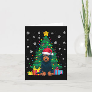 Lelijke Trui Kerstboom Lights Labradoodle Hond Kaart