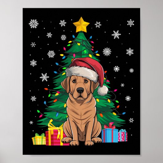 Lelijke Trui Kerstboom Lights Labrador Dog Sa Poster (Voorkant)