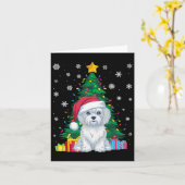 Lelijke Trui Kerstboom Lights Maltese Hond San Kaart (Gele Bloem)