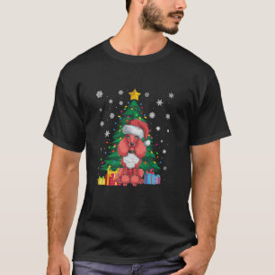 Lelijke Trui Kerstboom Lights Poedel Hond Sant T-shirt